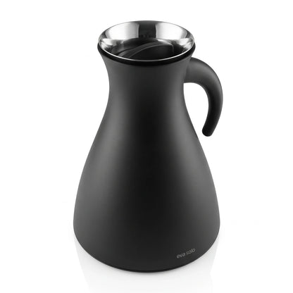 Eva Solo Matte Black Vaccum Flask – 1 Liter | Premium Plastic | Leak Proof | Keeps Drinks Hot or Cold