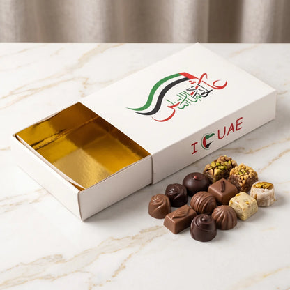 UAE national day Empty Thick Paper Box for Chocolate, Candy and Gifts | Gift Packaging Box for Celebrations