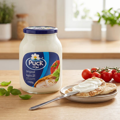 Puck Original Spreadable Cheese Analogue – Original, 1100g Glass Jar