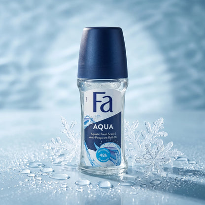 Fa AQUA Anti-Perspirant Roll-On – Aquatic Fresh Scent | No Wetness | 48h