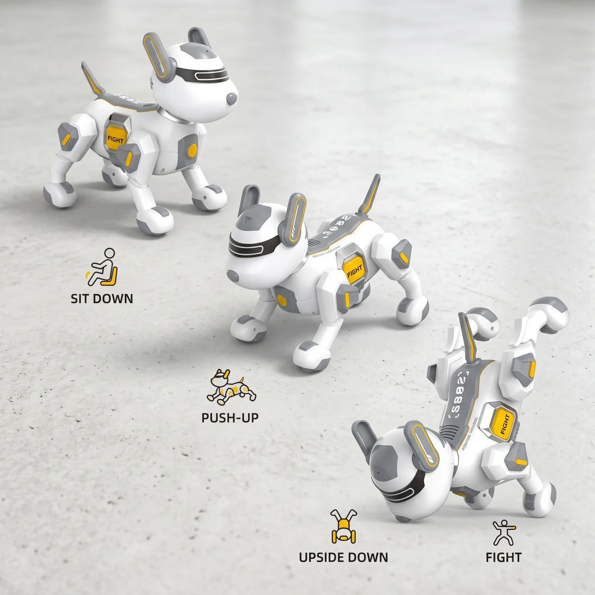 S.X.TOYS ROBOT DOG – Remote-Controlled Robotic Dog Toy | Touch Sensors | Multiple Actions | Sit Down, Push-Up, Upside Down and Fight | Bionic Remote Control