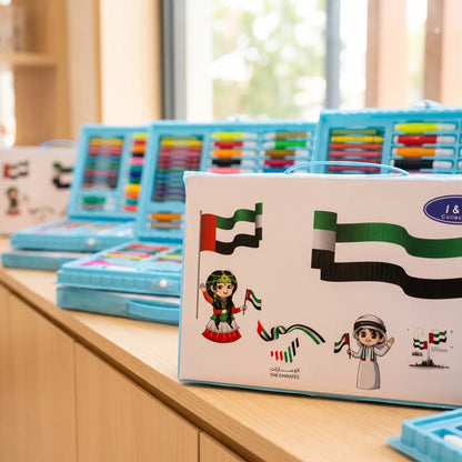 I&A Collection UAE National Day Reusable Shopping Gift Bags, Pack of 24 | Carry Handles, Fireworks and United Arab Emirates Design