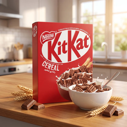 Nestlé KitKat CEREAL 330 g Chocolate Breakfast Cereal with Whole Grain Pieces, Milk Chocolate and Wafer Flavour