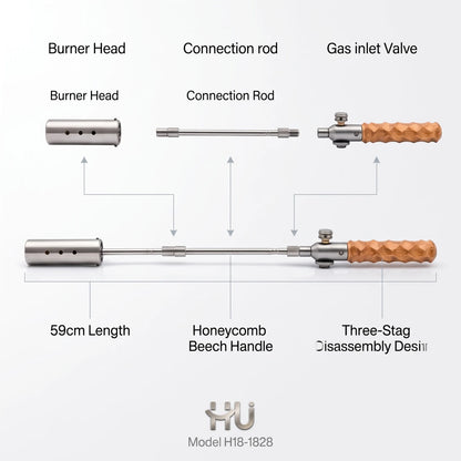 HU tour Long spray Gun – 59cm | Honeycomb Beech Handle | Three-Stage Disassembly Design