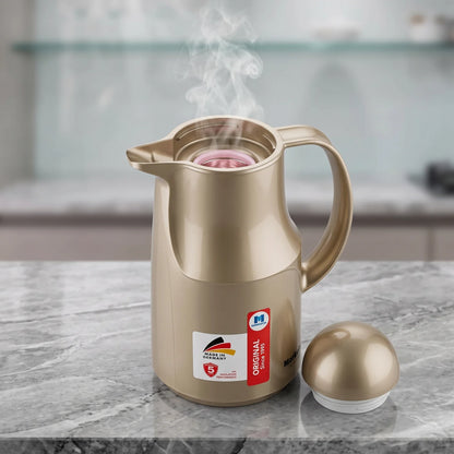 Markutec German-made Gold Vaccum Flask 0.5 Litre | Leak-Proof Tea and Coffee Flask | Keeps Drinks Hot or Cold