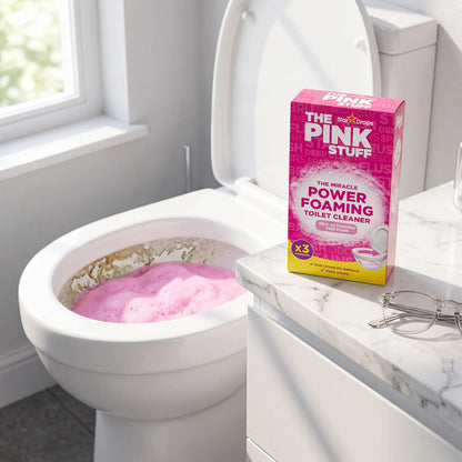 Star Drops THE PINK STUFF Self Activating Pink Foam Toilet Cleaner – X3 Treatments | Miracle Power Foaming Cleaner Aids Limescale Removal
