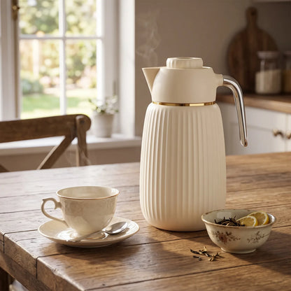 BAYTIX Vacuum flask 1.0 Liter – Leak-Proof Flask for Tea and Coffee, Keeps Drinks Hot for 12 Hours and Cold for 24 Hours