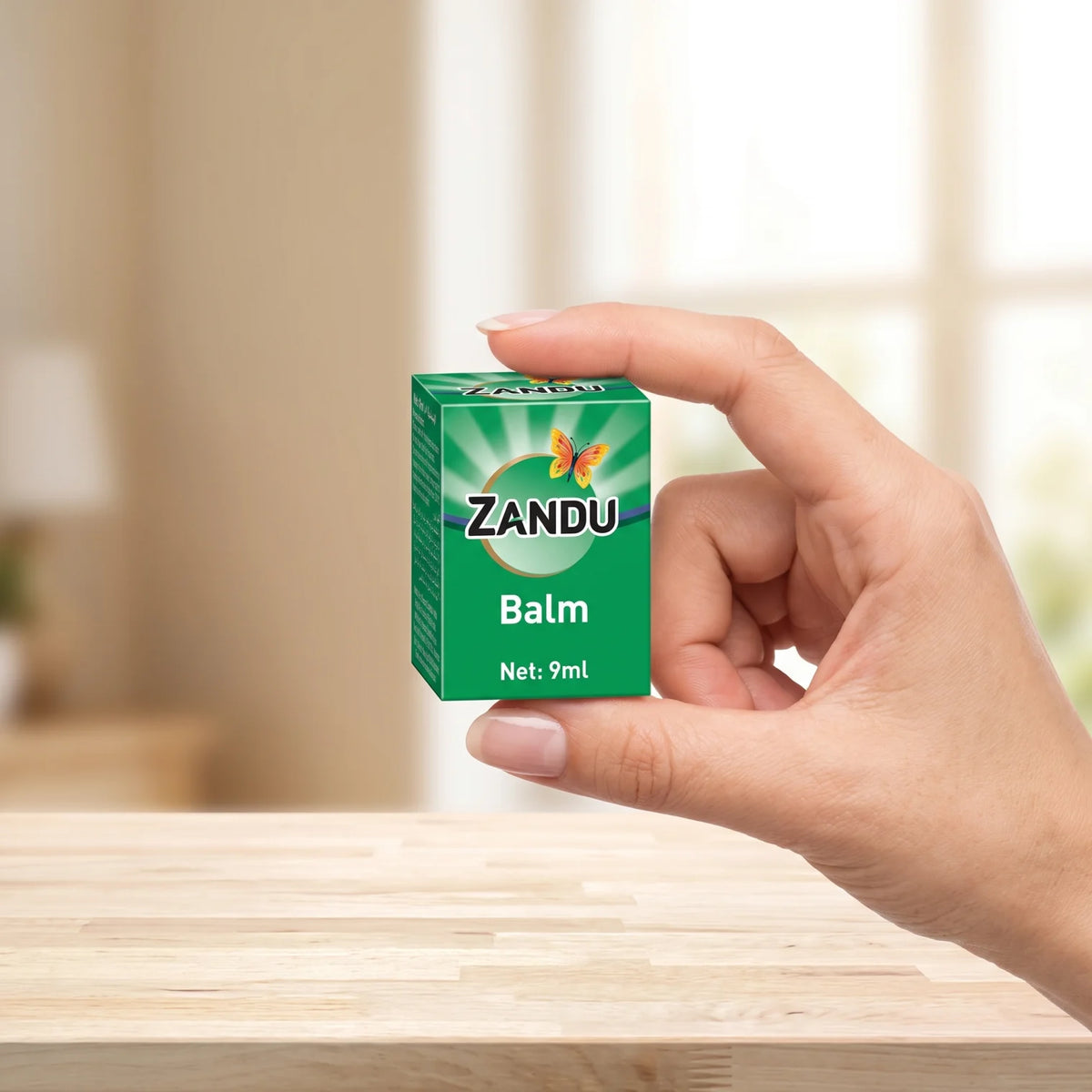 ZANDU Balm – 6 Packs, 9 ml | Green Packaging with Butterfly Graphics