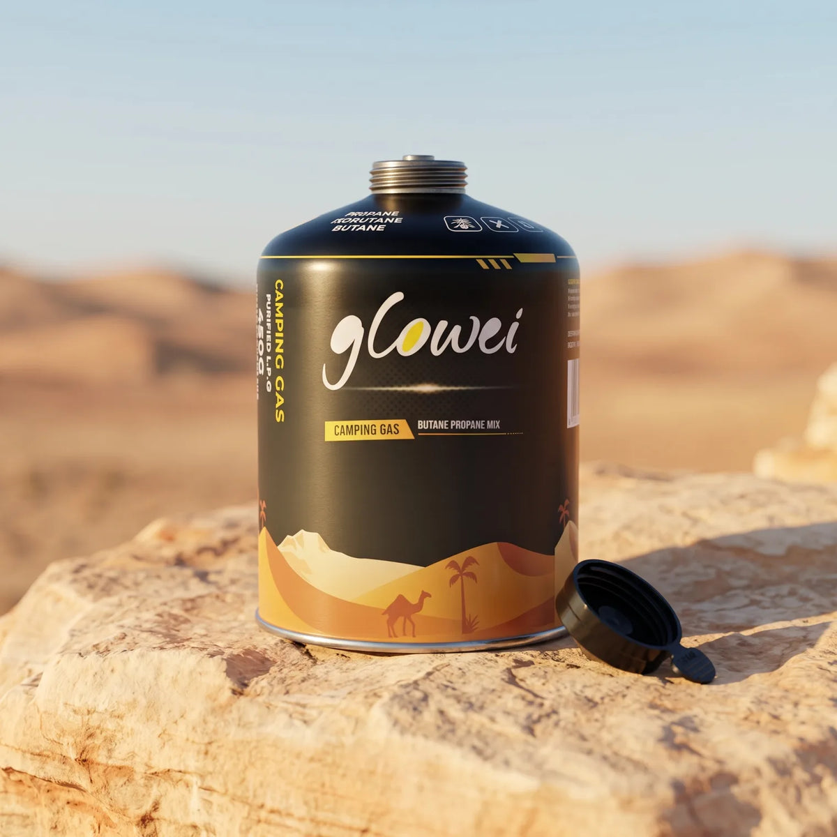 Glowei campig gas butane propane mix, 450g – Camping Gas Canister with Screw-Type Valve and Cap