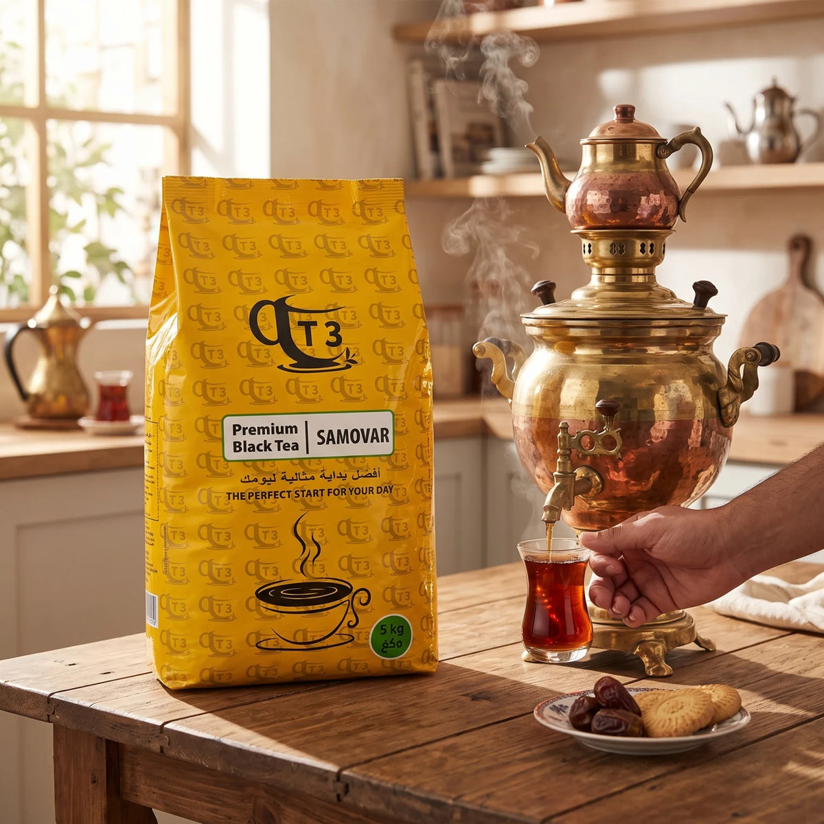 CT3 Premium Black Tea | SAMOVAR – 5 kg Yellow Pack for Everyday Tea Preparation and Serving