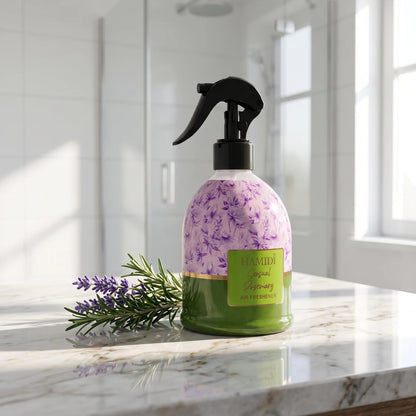 HAMIDI Air Freshener Spray 500 ML – Floral Patterned Trigger Bottle | Lavender Purple Room Freshener for Indoor Spaces