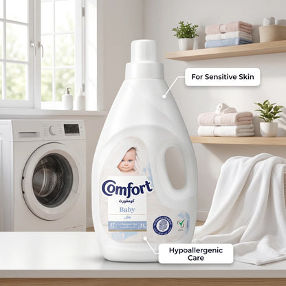 Comfort Baby dilute Fabric Conditioner – 3 Liters | 27 Full Washes | For Sensitive Skin | Hypoallergenic Laundry Care