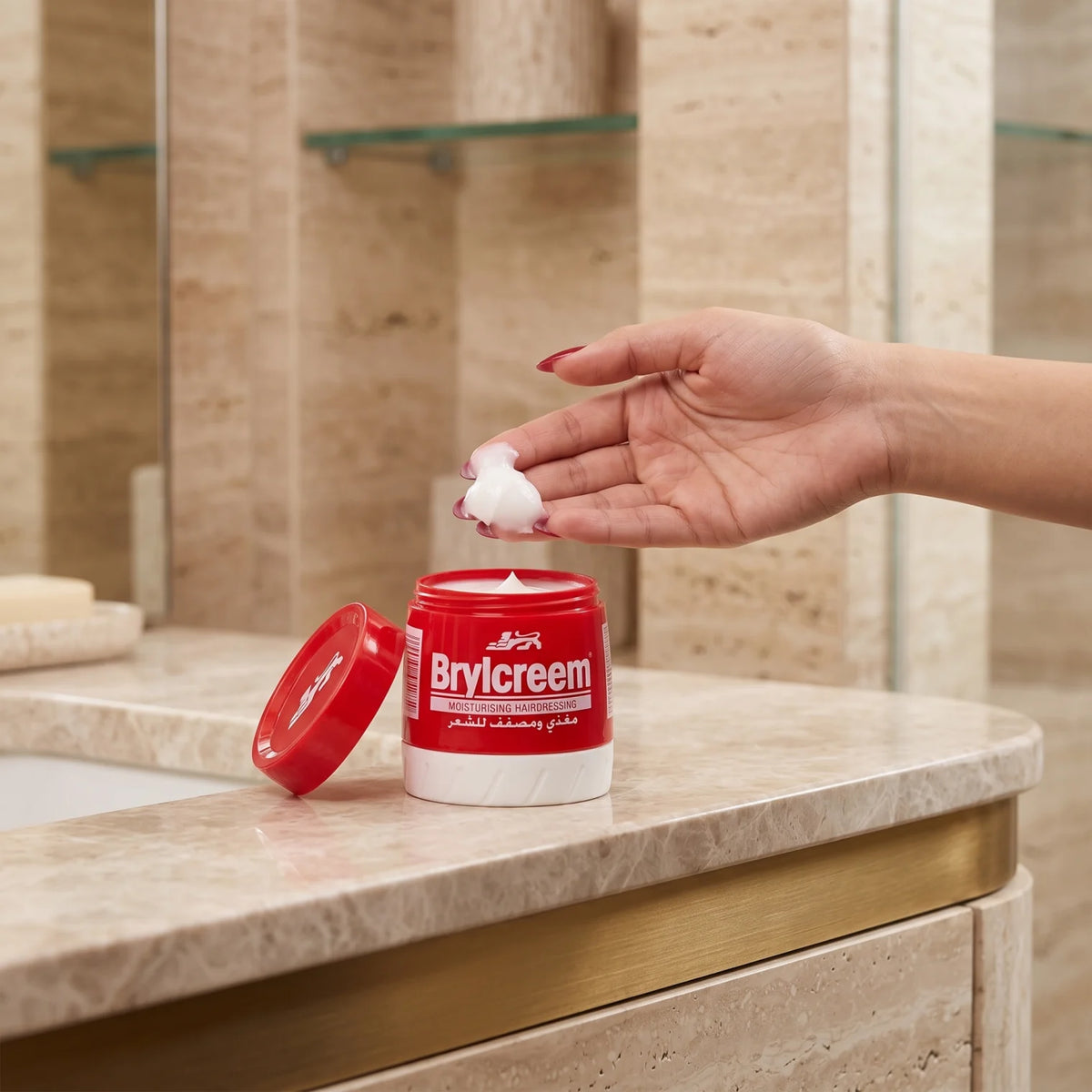 Hair Care Cream – Nourishing and Styling for Hair | Red and White Container