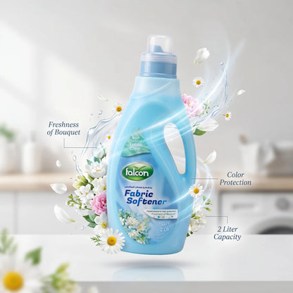 Falcon Fabric Softener – 2 Liters, Bouqet Flavour | Floral Scent, Color Protection and Fabric Care