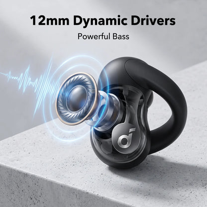 soundcore by ANKER C50i Open-Ear Clip-On Wireless Earbuds – Black | 12mm Dynamic Drivers | 7H Battery Per Charge | IP55 | AI Clear Calls