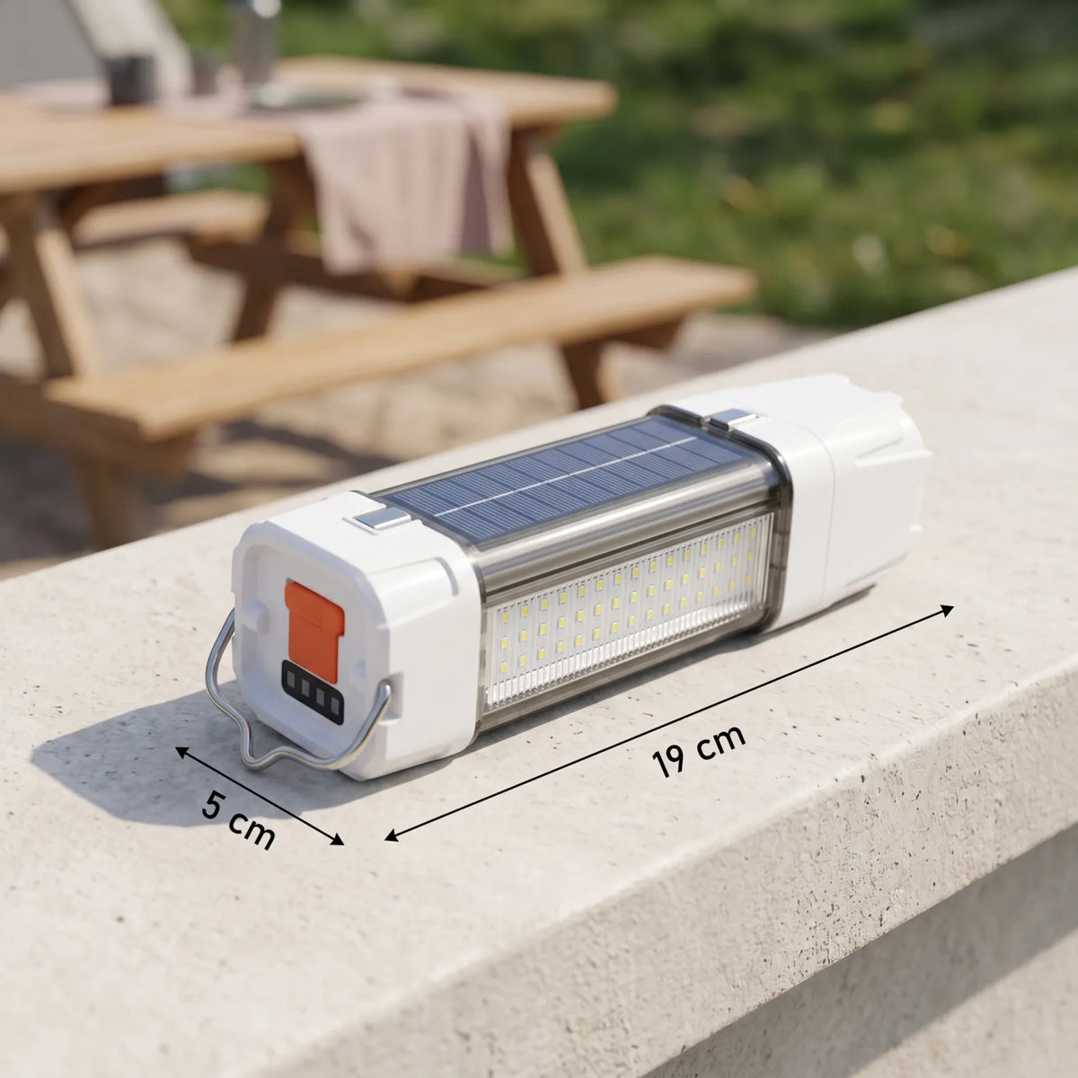 Multifunction flashlight (Solar Powered) – 5 cm Width x 19 cm Length Solar Torch