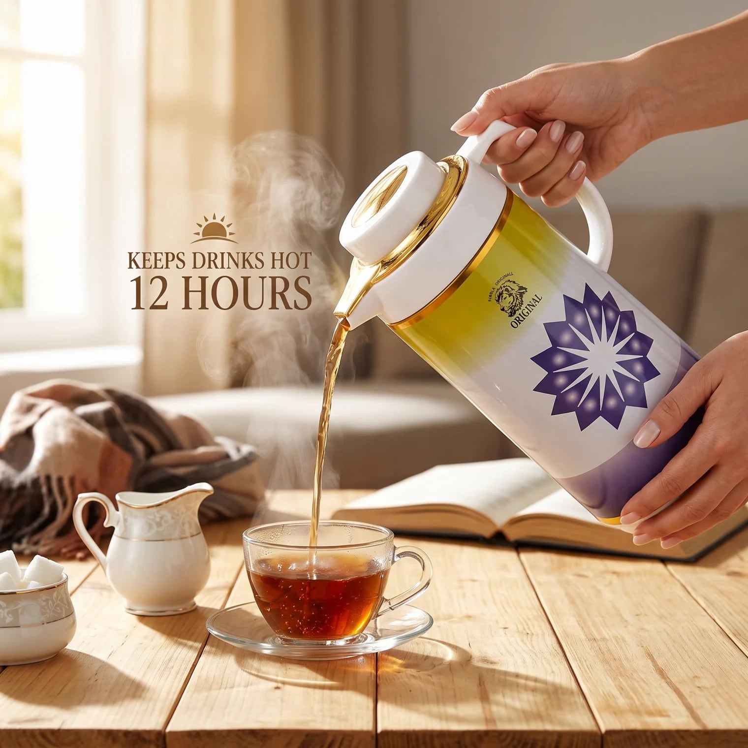 SIMBA MKUBWA Premium insulated Vacuum flask – 1.6 Liters | Leak Proof | Keeps Drinks Hot 12 Hours or Cold 24 Hours