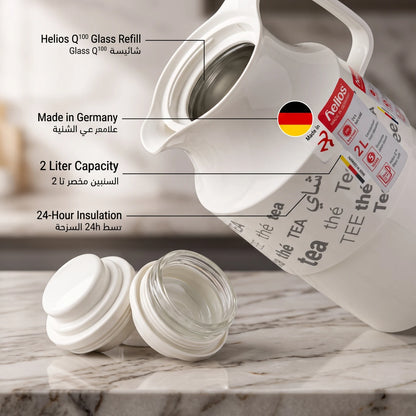 Helios 2 liter Vacuum Flask – Made in Germany | Large 2-Liter Thermal Flask for Serving and Sharing Drinks