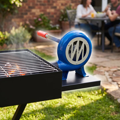 Foldable Charcoal BBQ Grill with Blower Fan – Small & Medium Sizes | Black Metal Outdoor Barbecue for Camping, Tailgating and Backyard Cooking - Small - Image 4