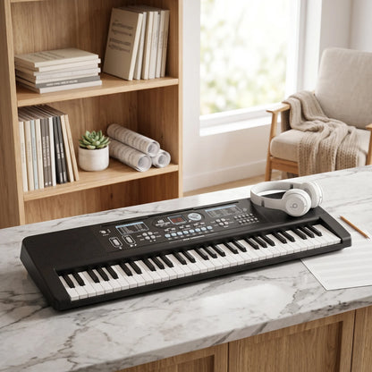 BIGFUN ELECTRONIC PIANO BF-700 – 61-Key Black Keyboard | 10 Rhythms, 16 Tones, Display, Speakers & Demo, Recording and Tempo Controls
