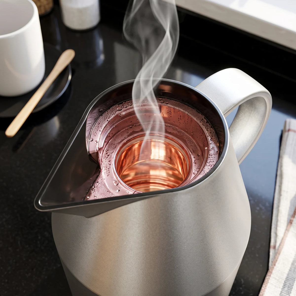 Parati Vacuum Flask 1.0 Liters – Leak Proof | Pink Glass Interior | Keeps Tea and Coffee Hot 12 Hours, Cold 24 Hours