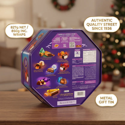 Mackintosh's Quality Street Assorted Chocolates – Decorative Purple Metal Tin with Individually Wrapped Confectionery