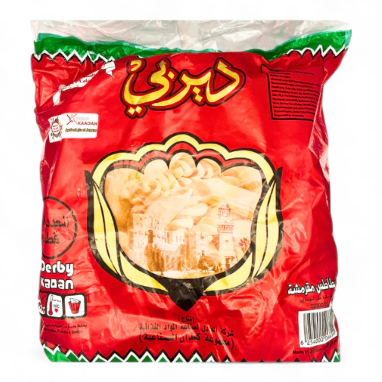 Derby Kaadan Crunchy Snack – 500g | Classic Light & Crispy Corn Twists | Perfect Party & Movie Snack | Made in Jordan - Damoo
