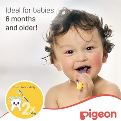 Pigeon Baby Tooth Gel – Natural Flavor, 45g | Fluoride Toothpaste with Food-Grade Ingredients, SLS & Paraben Free, Low Foaming, Enamel Protection for Babies and Toddlers - Damoo