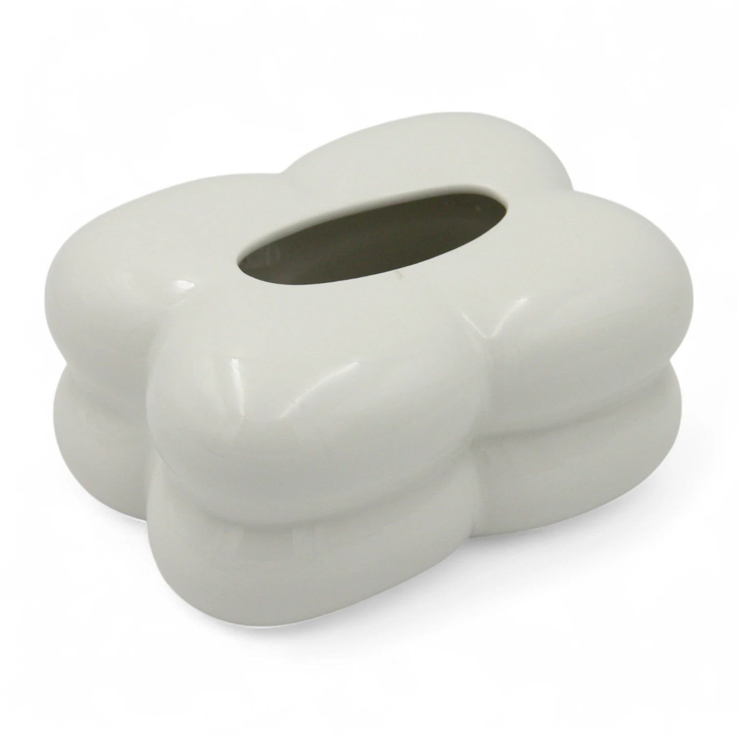 Pillow Cloud White Tissue Holder | Sculptural Bubble Design for Modern & Minimalist Interiors - Damoo