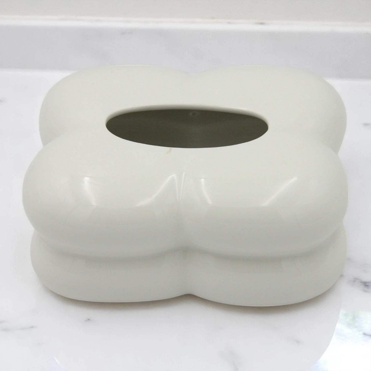 Pillow Cloud White Tissue Holder | Sculptural Bubble Design for Modern & Minimalist Interiors - Damoo