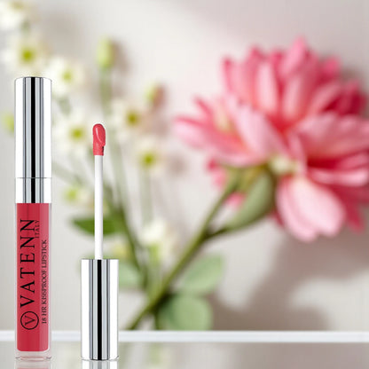 Vatenn 18Hrs Kissproof Liquid Lipstick – Shade 06 Light Pink. Long-lasting transfer-proof creamy matte lip color with non-drying, highly pigmented formula. - Damoo