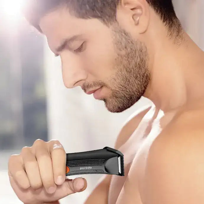 Porodo Lifestyle Hair Trimmer for Sensitive Areas | Ergonomic Grip, Type-C Charging, IPX5 Waterproof, 80 Min Battery, Washable Design - Damoo