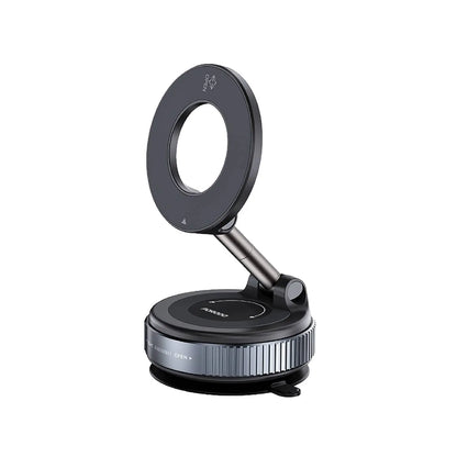 Porodo Vacuseal MagSafe Car Mount, N52 Magnetic Phone Holder with Rotate-Lock, Adjustable 360° View, Strong Suction, One-Hand Operation – for iPhone 15/14/13/12 Series - Damoo