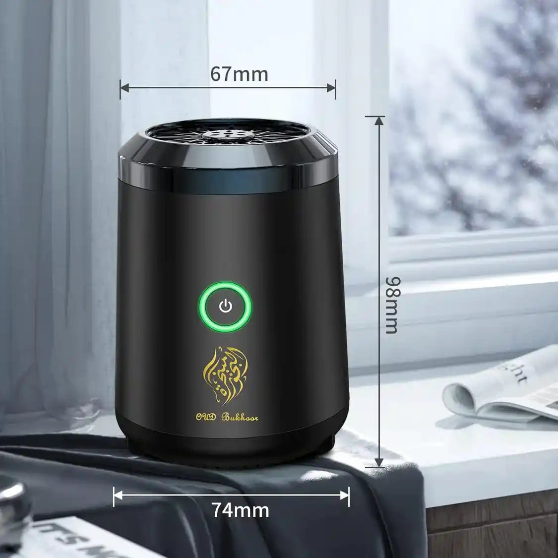 Portable Electric Bakhoor Burner – USB Rechargeable Mini Aroma Diffuser for Car, Home, Office – Safe & Silent Oud Incense Burner - Damoo