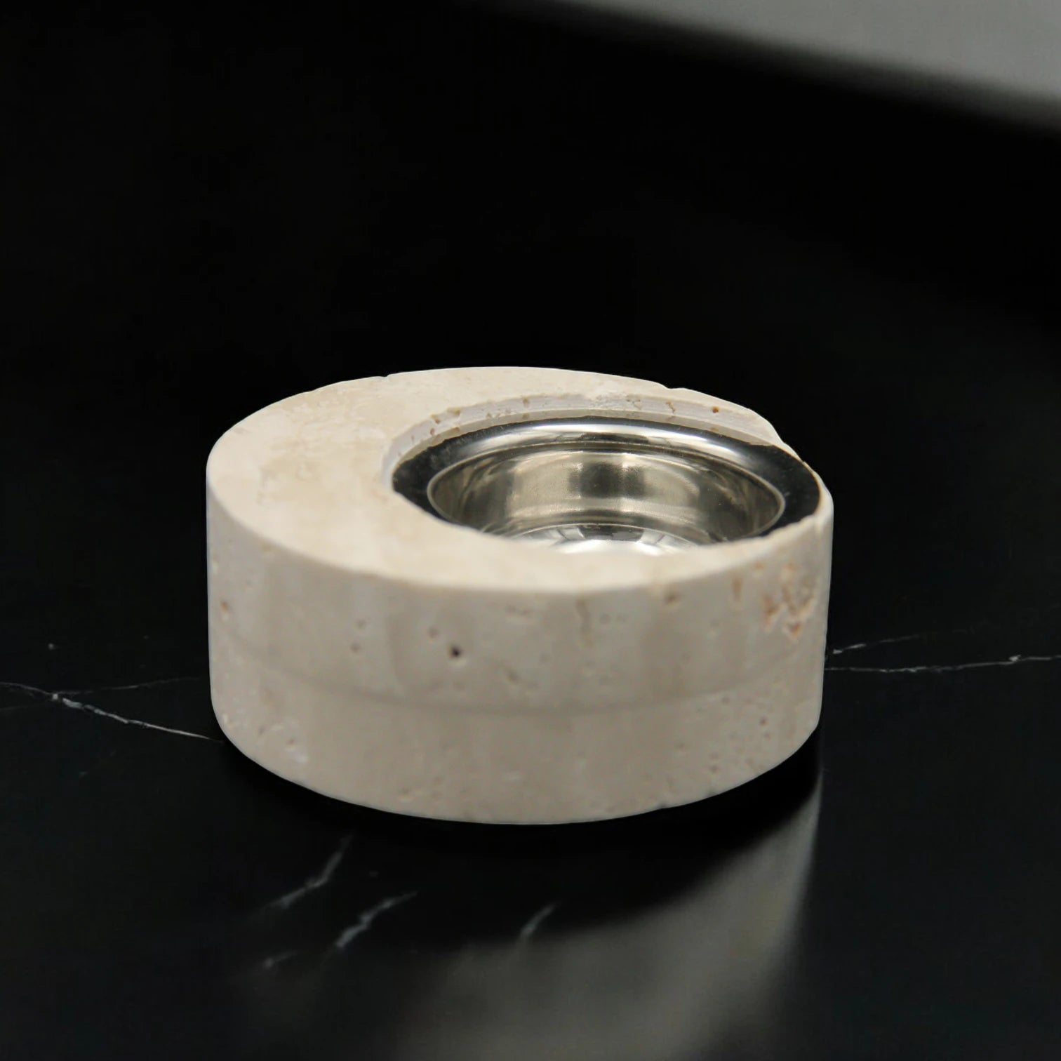 Premium Travertine Stone & Stainless Steel Incense Burner – A Modern Take on Timeless Tradition - Damoo