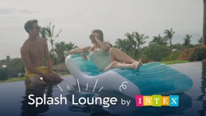 Intex Splash Lounge Inflatable Pool Float – Teal & White Lounge Chair with Backrest, Cup Holder & Handles, 191 x 99 cm, Stylish Adult Float with 100 kg Weight Capacity