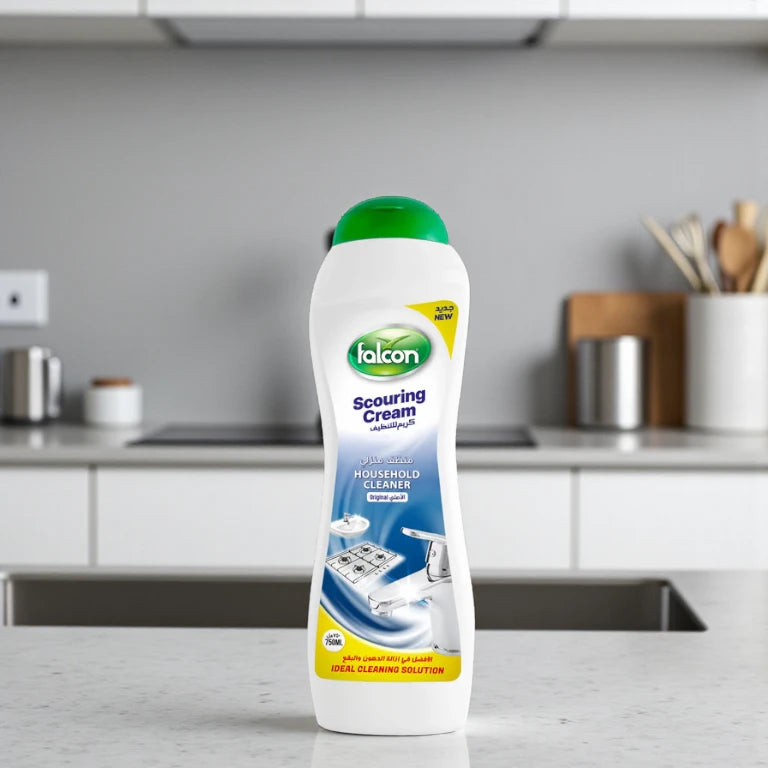 Falcon Scouring Cream Cleaner – Original Scent – 750ml Bottle | Powerful Household Cleaner for Kitchens, Bathrooms & More