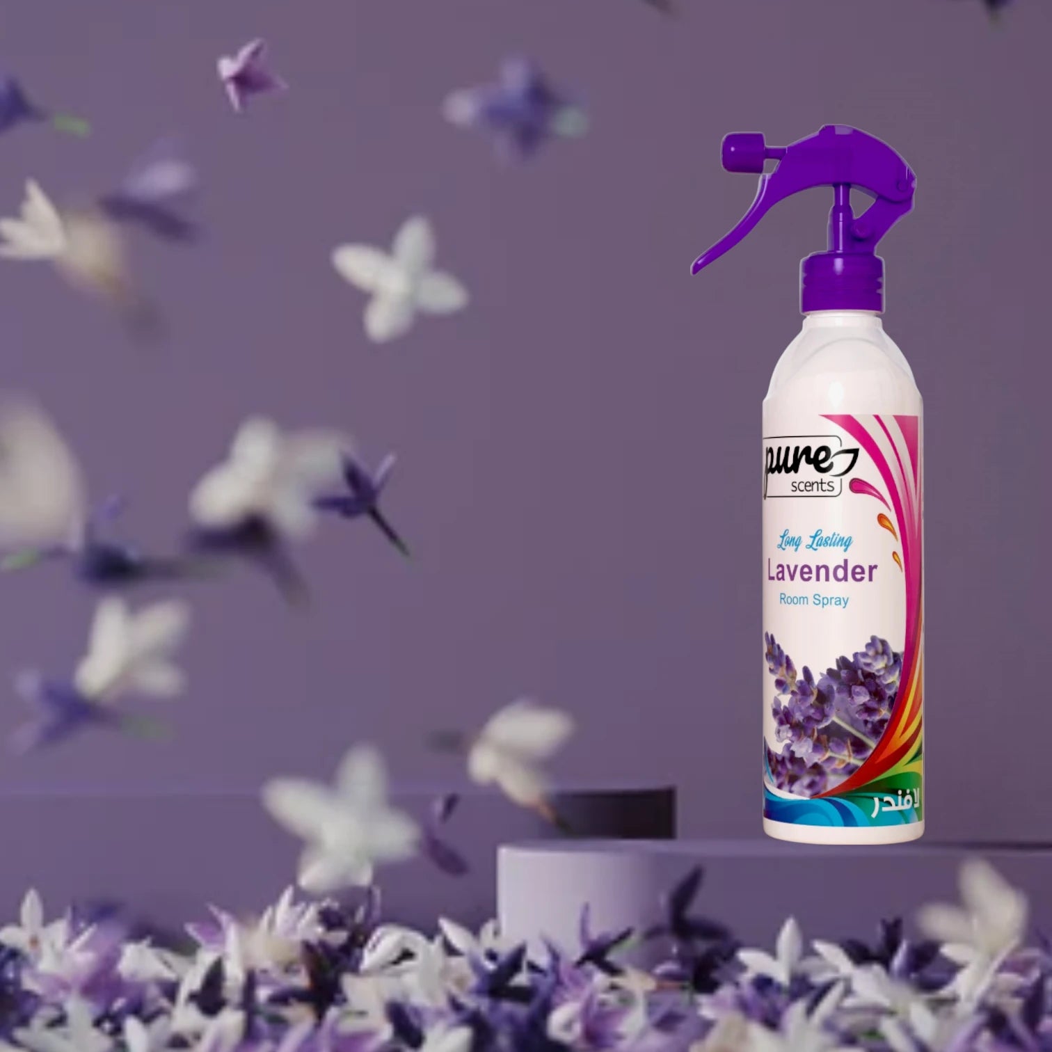 Pure Scents Lavender Room Spray – 460ML | Soothing Long-Lasting Floral Air Freshener for Home & Fabric Use - Damoo