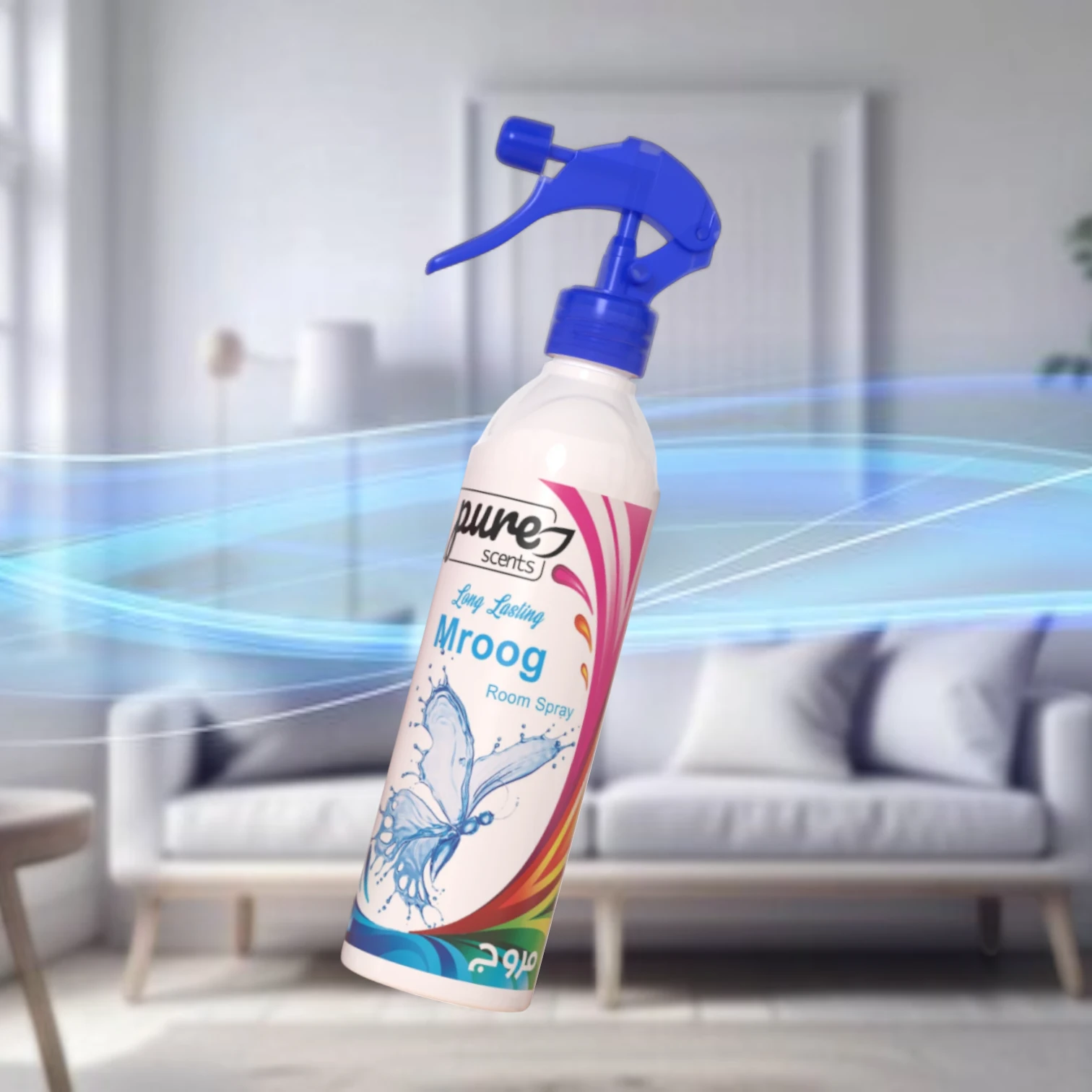 Pure Scents Mroog Room Spray – 460ML | Long-Lasting Oriental Air Freshener with Rich Musk & Oud Tones | For Home & Fabric Use - Damoo