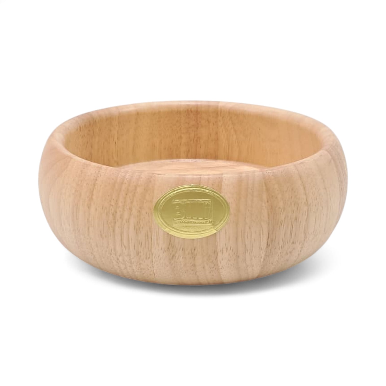 Round Wooden Bowl – Natural Cream Finish Decorative Tray | Handcrafted Wood Organizer for Living Room, Dining Table & Home Décor - Damoo