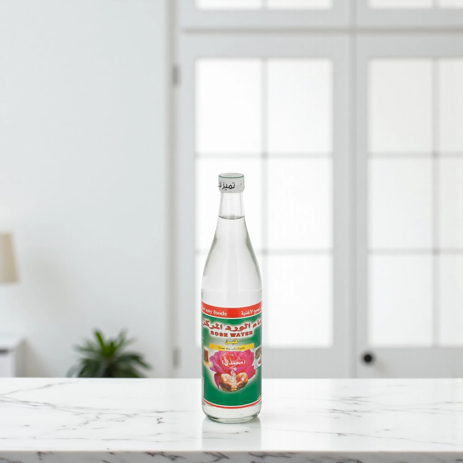 Quba Factory Rose Water – 570ml Bottle – Natural Floral Tonic for Skin, Eyes, Beverages & Desserts - Damoo