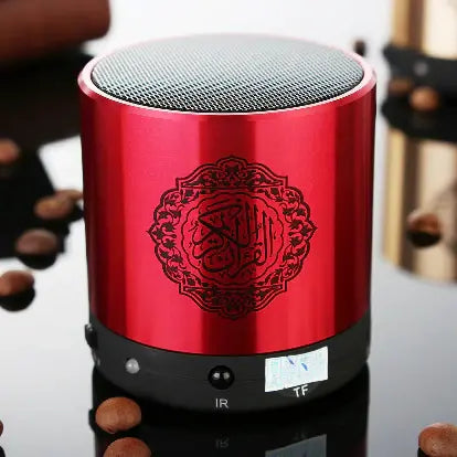 Quran Speaker with 8GB MP3, Multi-Reciter, Remote Control, FM Radio, USB Rechargeable – LED Light, Translation, Tafseer, and MP3 Playback for Islamic Learning & Gifting - Damoo