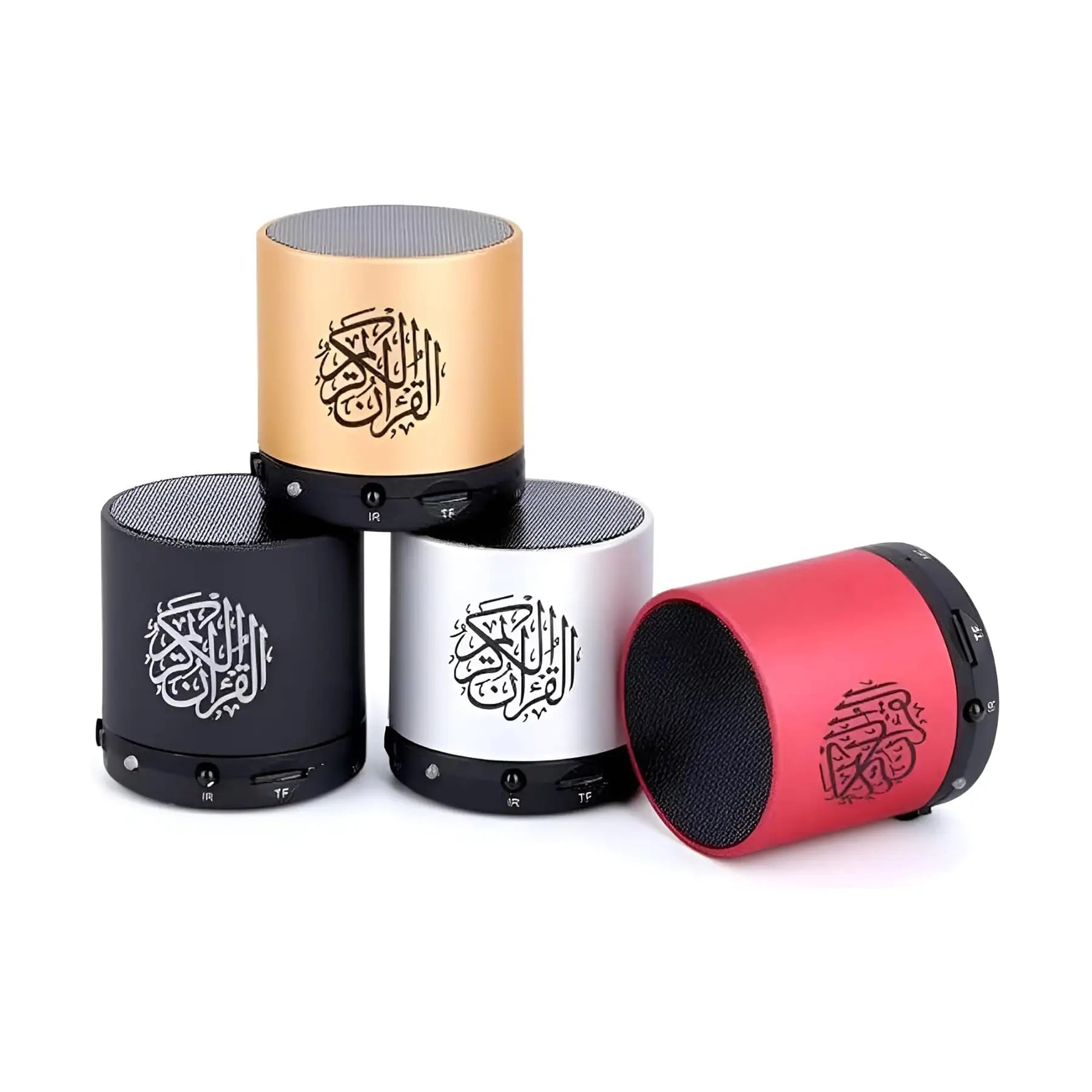 Quran Speaker with 8GB MP3, Multi-Reciter, Remote Control, FM Radio, USB Rechargeable – LED Light, Translation, Tafseer, and MP3 Playback for Islamic Learning & Gifting - Damoo