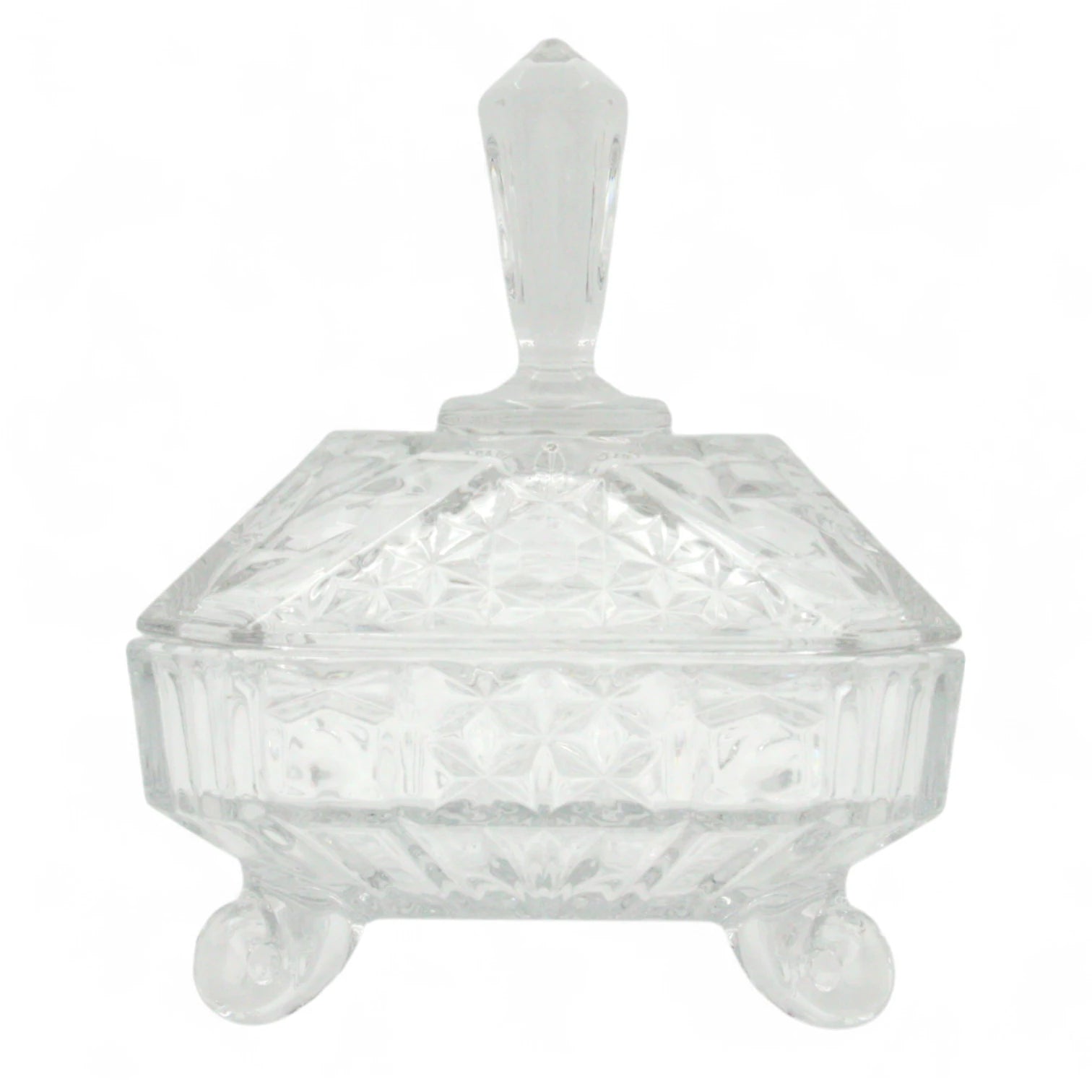 Red Cherry Adirondacks Crystal Glass Candy Box with Lid – Elegant Decorative Jar for Sweets, Treats, Jewelry & Home Décor - Damoo