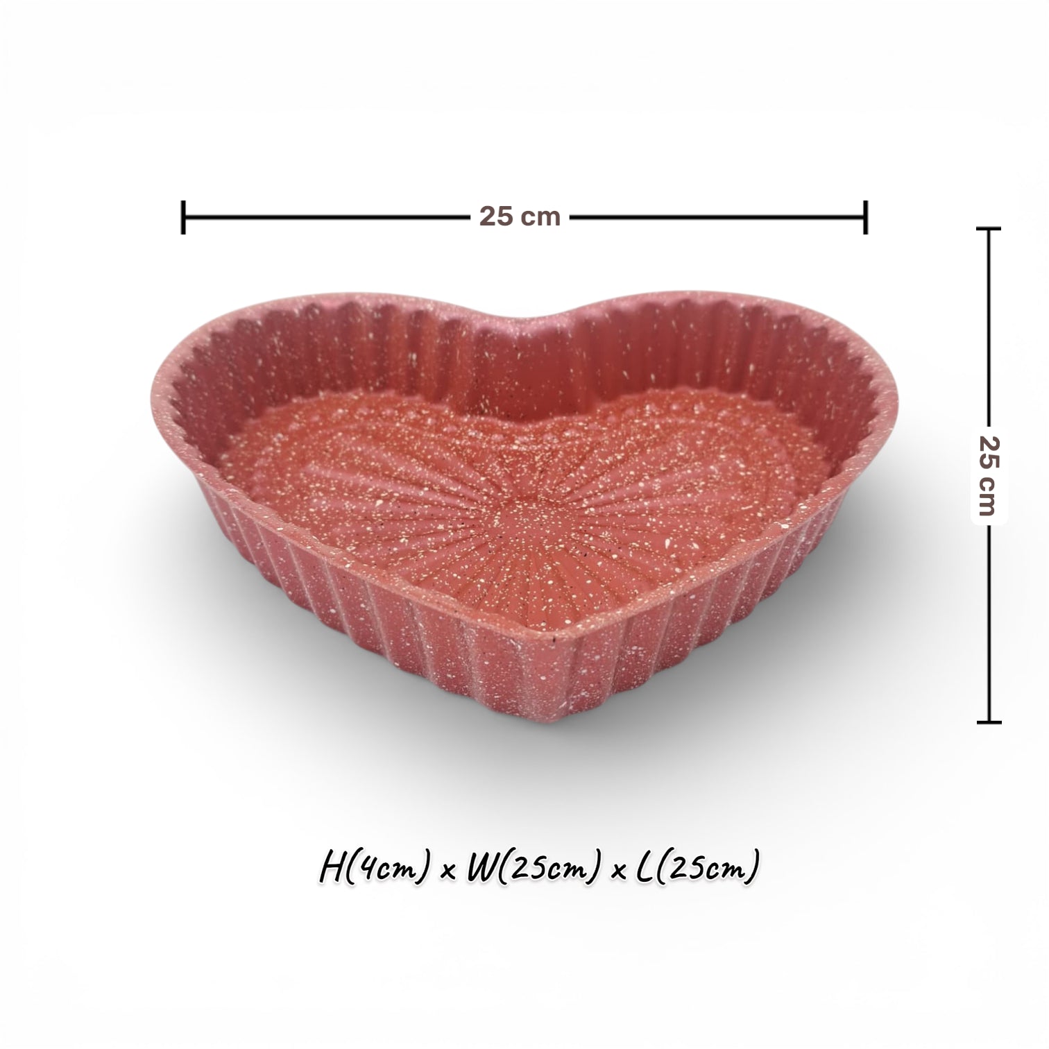 Carbon Steel Heart Shaped Non-Stick Cake Pan – Romantic Baking Mold, Two Sizes & Two Colors Available (4H x 25L × 25W CM | 4H x 21L × 21W CM) - Damoo