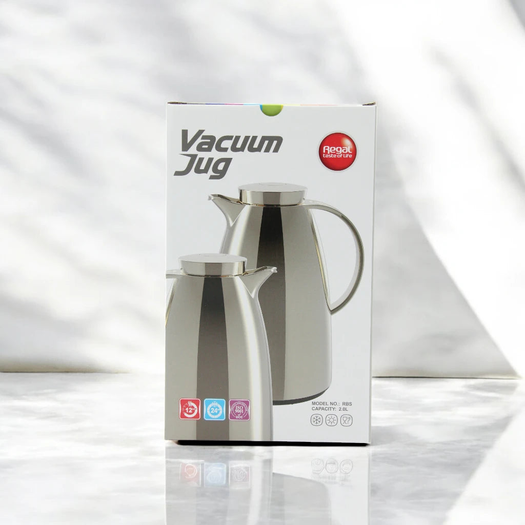 Regal 2.0L Vacuum Jug - Premium Hot & Cold Insulated Thermos - 12H Hot, 24H Cold - Durable, Leak-Resistant Design - RBS - Damoo
