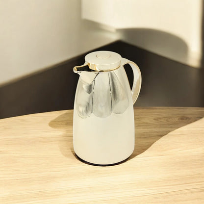Regal 2 Liters Vacuum Insulated Jug – Gold Thermal Flask for Hot & Cold Drinks – Stainless Steel Carafe with Glass Liner – Keeps Beverages Hot 12H | Cold 24H - Damoo
