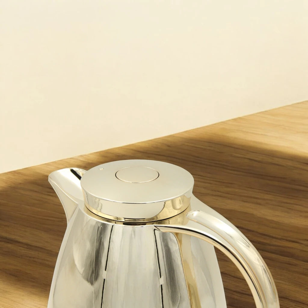Regal 2 Liters Vacuum Insulated Jug – Gold Thermal Flask for Hot & Cold Drinks – Stainless Steel Carafe with Glass Liner – Keeps Beverages Hot 12H | Cold 24H - Damoo