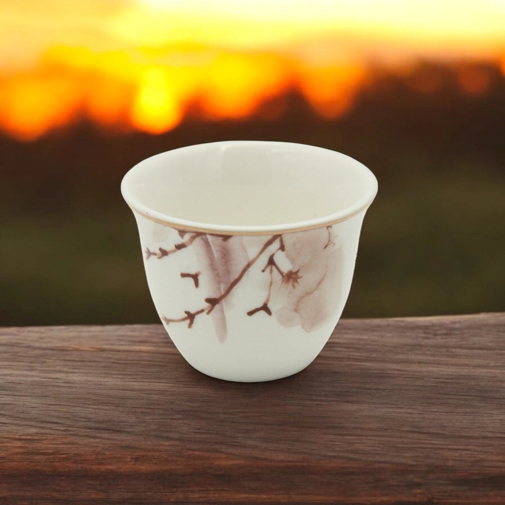 Regal Taste of Life Elegant Fine Porcelain 20 Pcs Tea & Coffee Set – Strong Internal Structure (Autumn Design) - Damoo