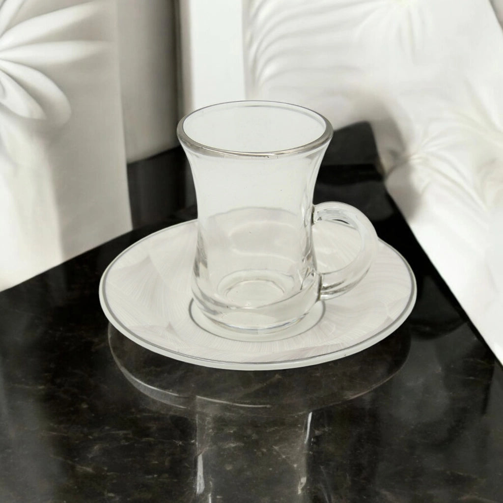 Regal Taste of Life Elegant Fine Porcelain 20 Pcs Tea & Coffee Set – Strong Internal Structure (Floral White Design) - Damoo